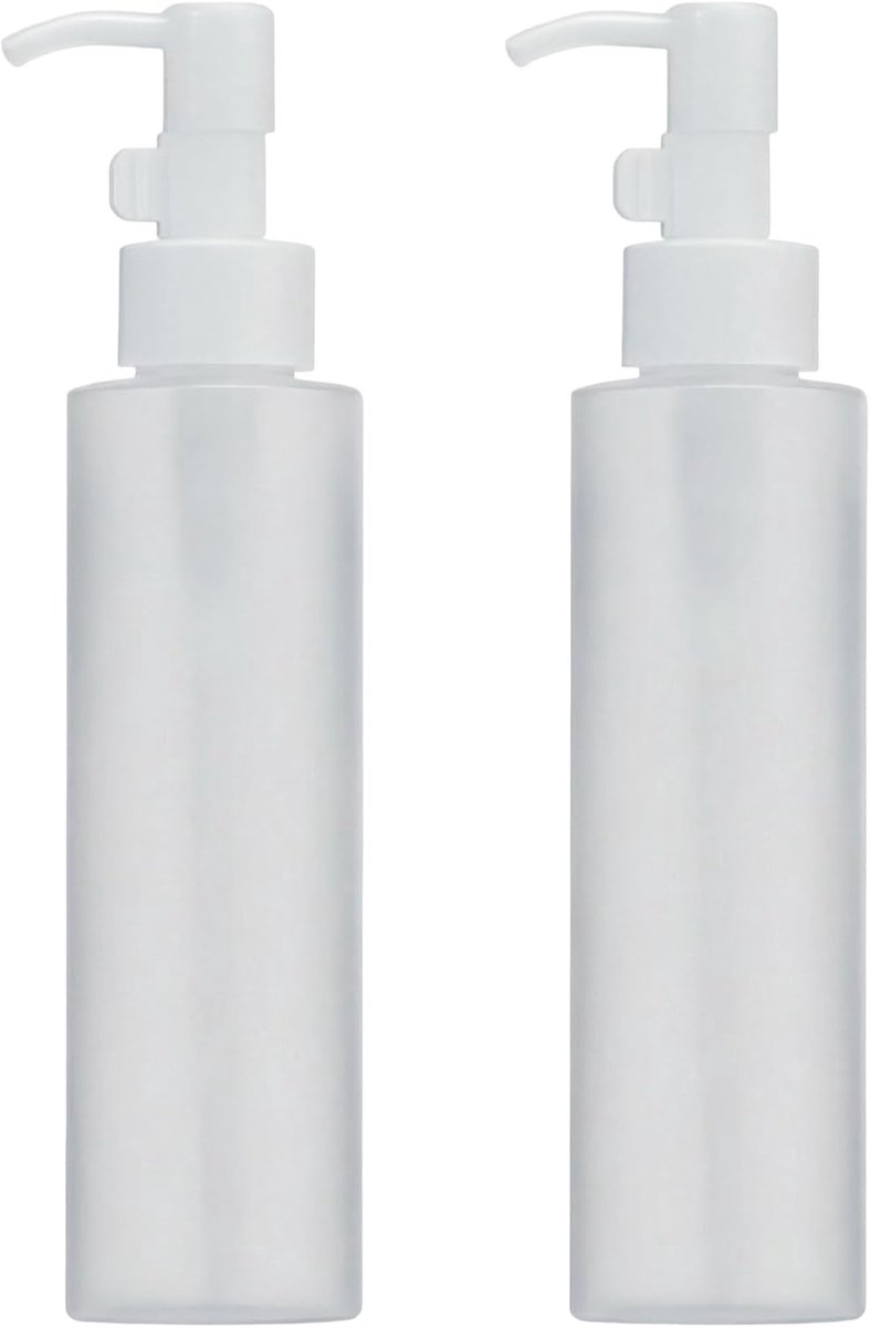 Lotion pompflessen 150ml - frosted plastic - lekvrij ontwerp - ideaal voor reisgebruik - ShopVlot