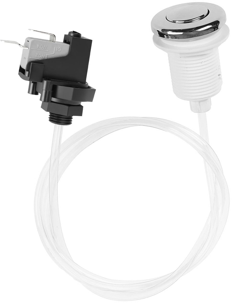 Pneumatische Drukschakelaar Set - 250V Badkamer Schakelaar - Compleet met Luchtpomp - Voor Gezondheidsapparaten - ShopVlot