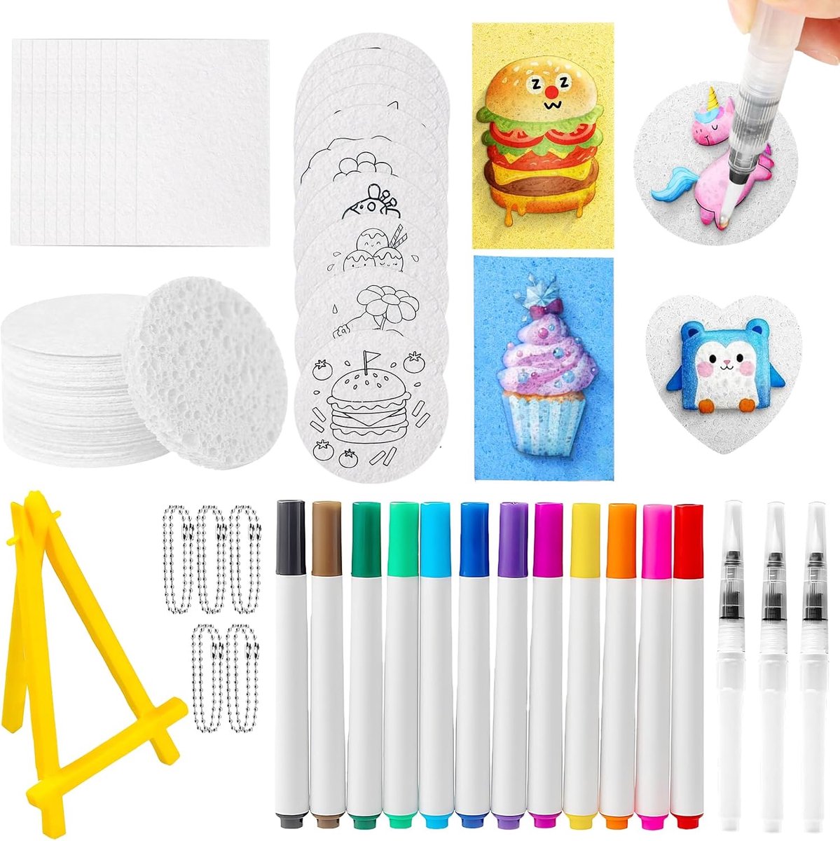 Puffy paint set 49-delig - schilderpapier en accessoires - ideaal voor creatieve DIY-projecten - ShopVlot