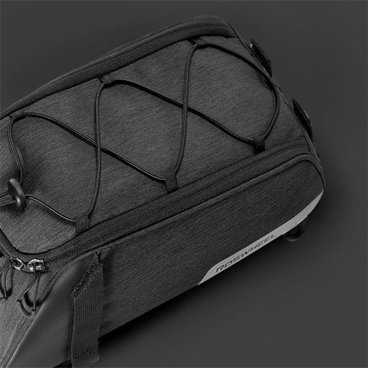 Rieten Fietsmand - Fietsmand Afneembaar - Fietsen Opbergen - Grote Capaciteit - 33 x 14 x 12.5 cm - Zwart