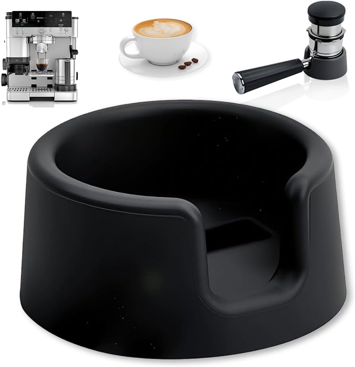Koffiemachine accessoires - siliconen basis - zwarte koffiestamperbasis - voor Nin... espressomachines - ShopVlot