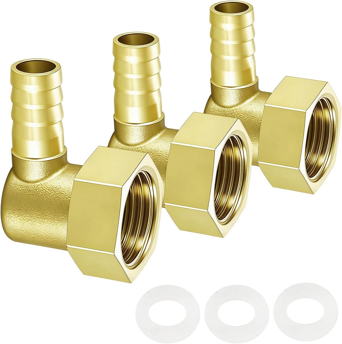 Slangaansluiting 3/4 inch - messing slangtuit - weerhaak - duurzame verbinding voor water en olie - ShopVlot