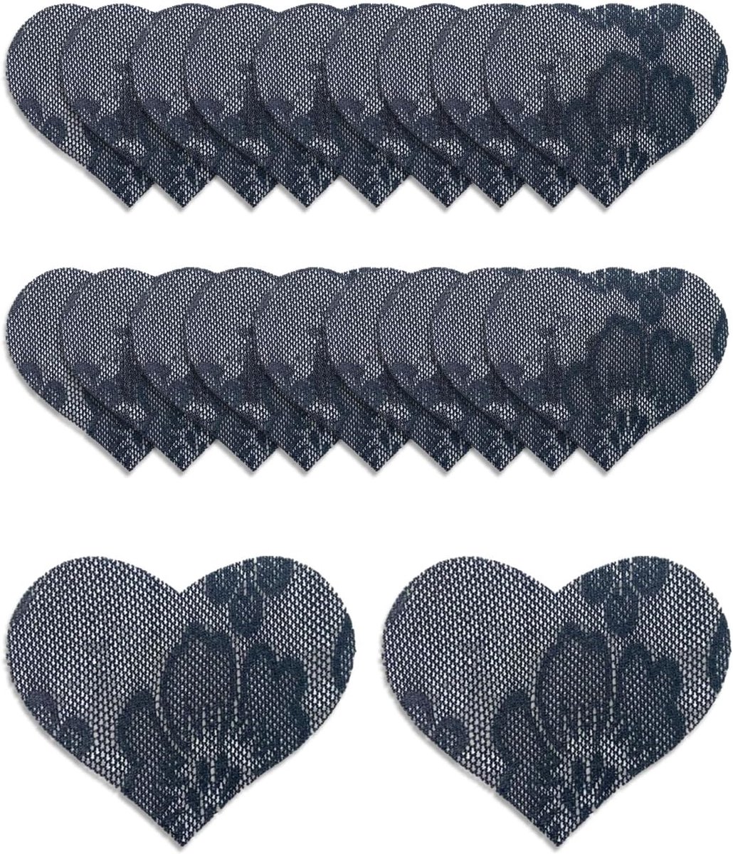 Nippelpads hartvormig - zwart - waterdicht - zelfklevend, ideaal voor Rave - ShopVlot