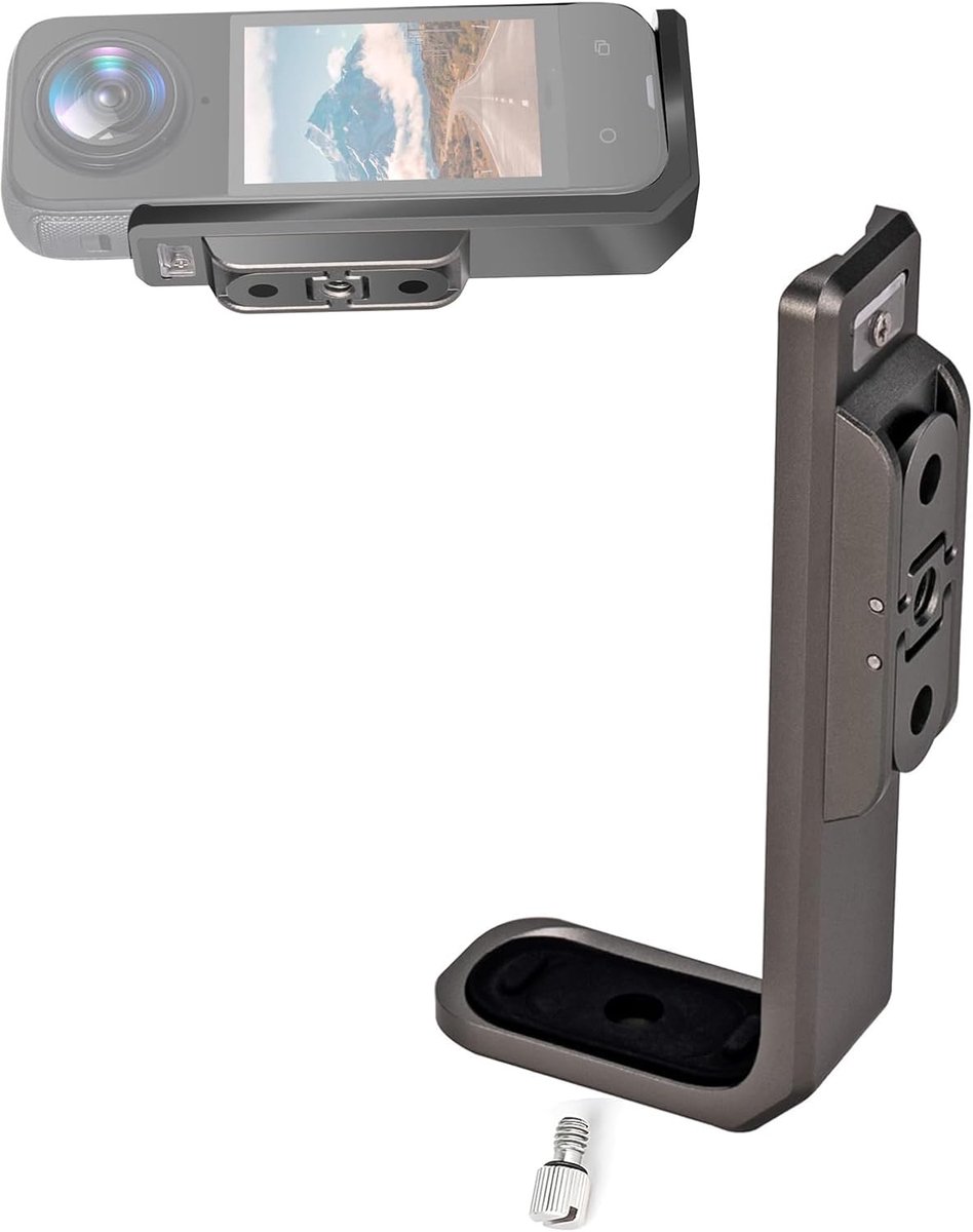 Horizontal Mounting Bracket for Insta360 X4 Action Camera Aluminum Alloy L Bracket 90 Degree Transverse Support Holder - ShopVlot