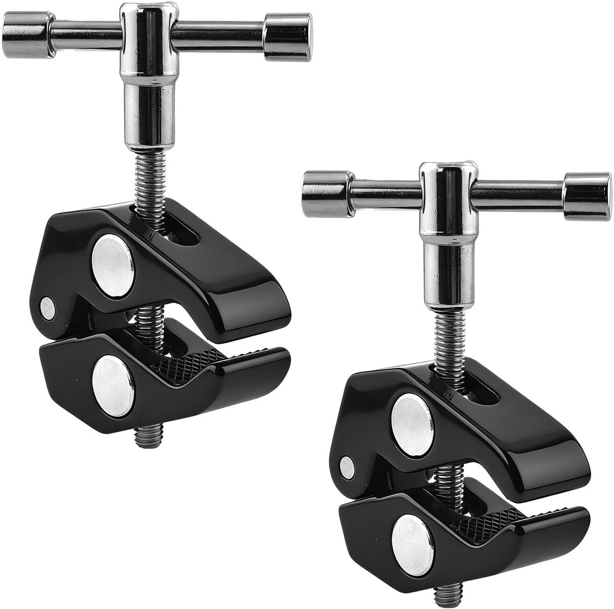 Set of 2 Rotating Tripod Clips for Camera - Magic Arm with 1/4 and 3/8 Rotated Clips for Flash, Tripod, LCD Screen and - ShopVlot