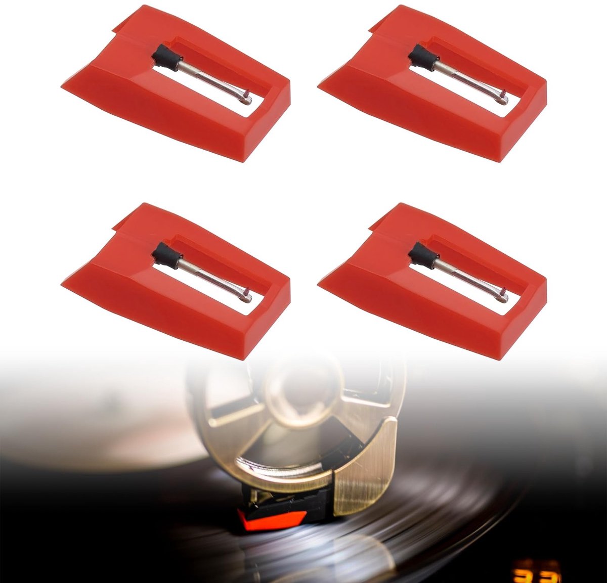 Solidchoice - Set van 4 Vervangnaalden voor Platina Diamant Vinyl