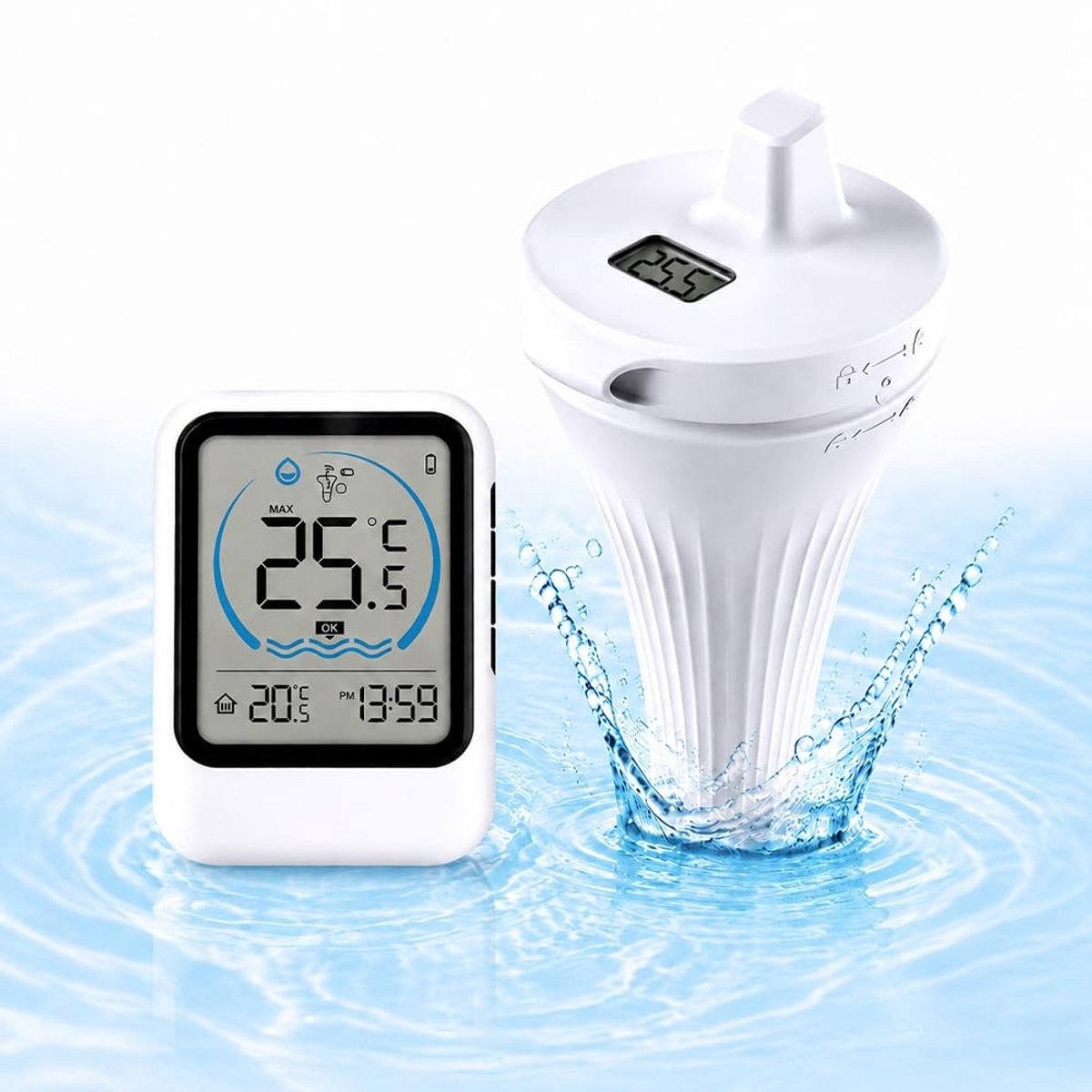 Solidchoice - Wifi Zwembadthermometer, Drijvend en IP66 Waterdicht