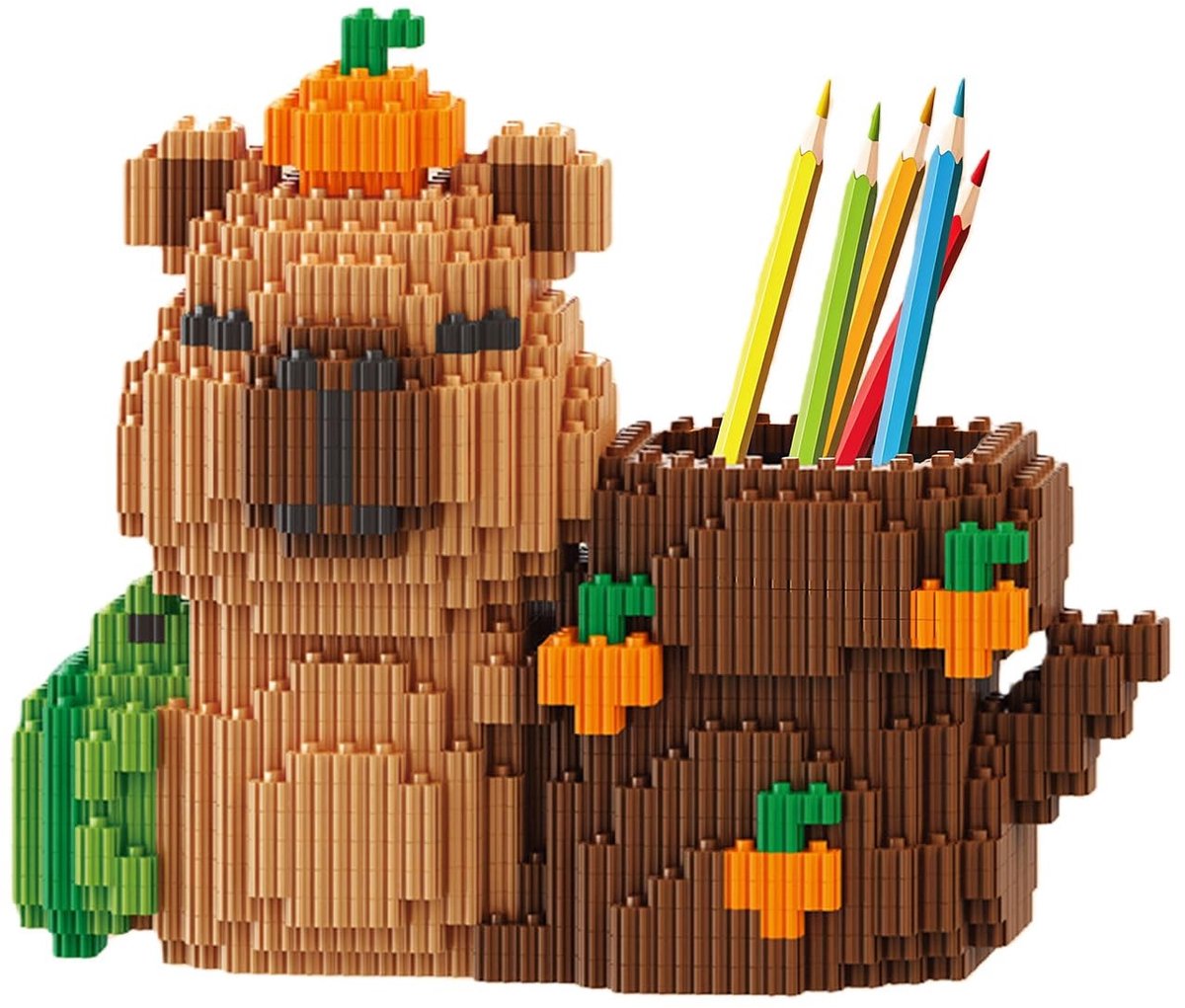 Solidchoice - Capybara Bouwblok Penhouder voor Kinderen en Volwassenen