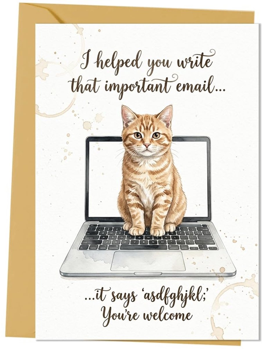 Solidchoice - Grappige Verjaardagskaart voor Kattenliefhebbers