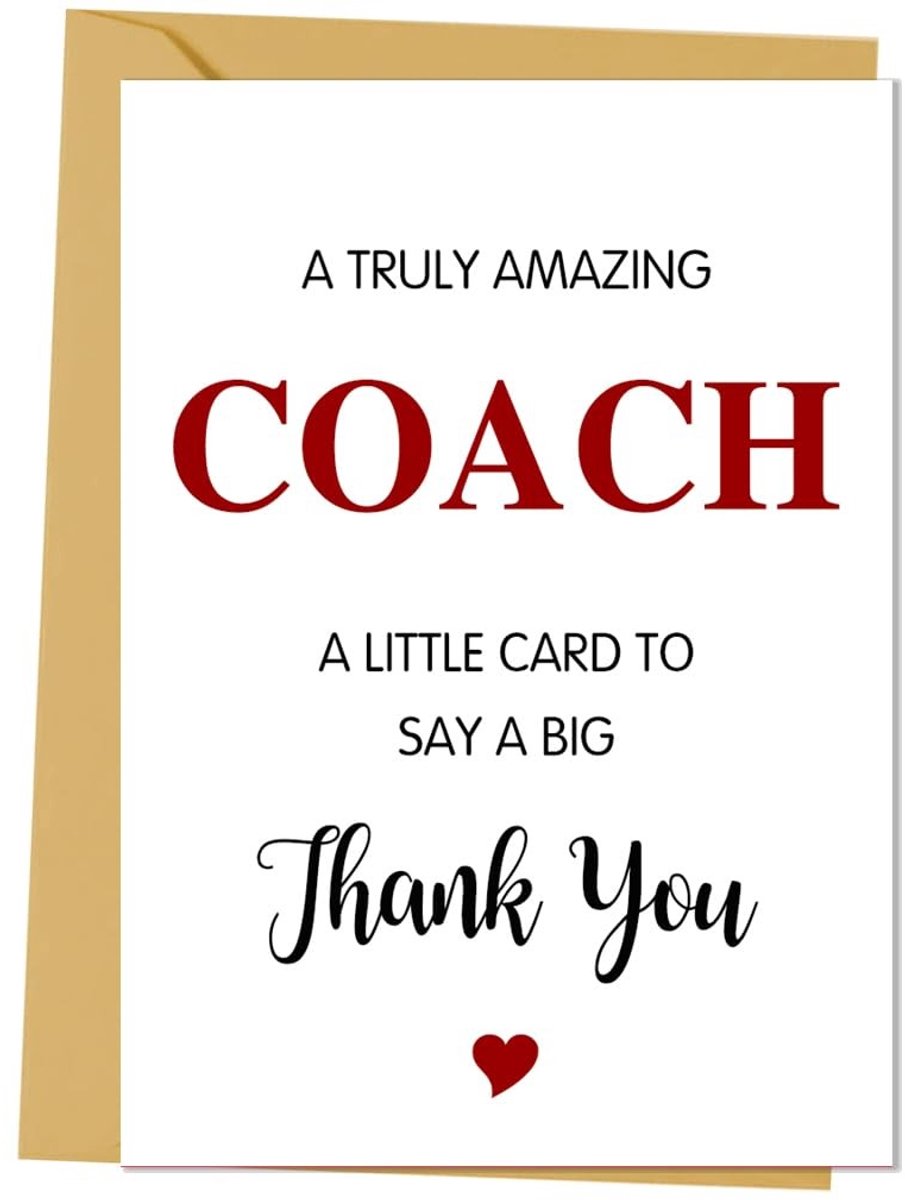 Solidchoice - Dankje-kaart voor Coach met Envelop, 17 x 12 cm