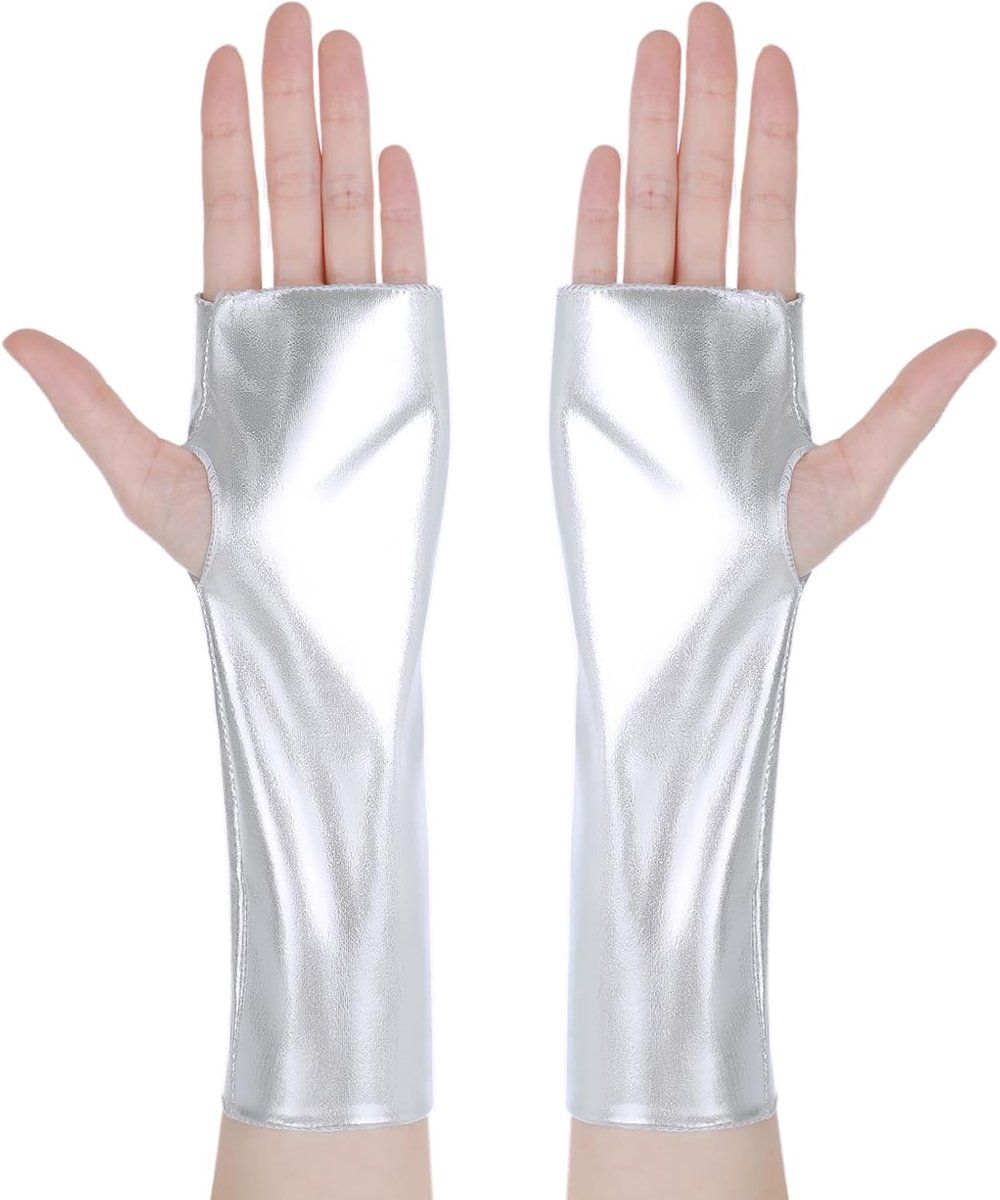 Leren Halloween Handschoenen - Vingerloze Handschoenen - Gothic Punk - Perfect voor Cosplay - ShopVlot