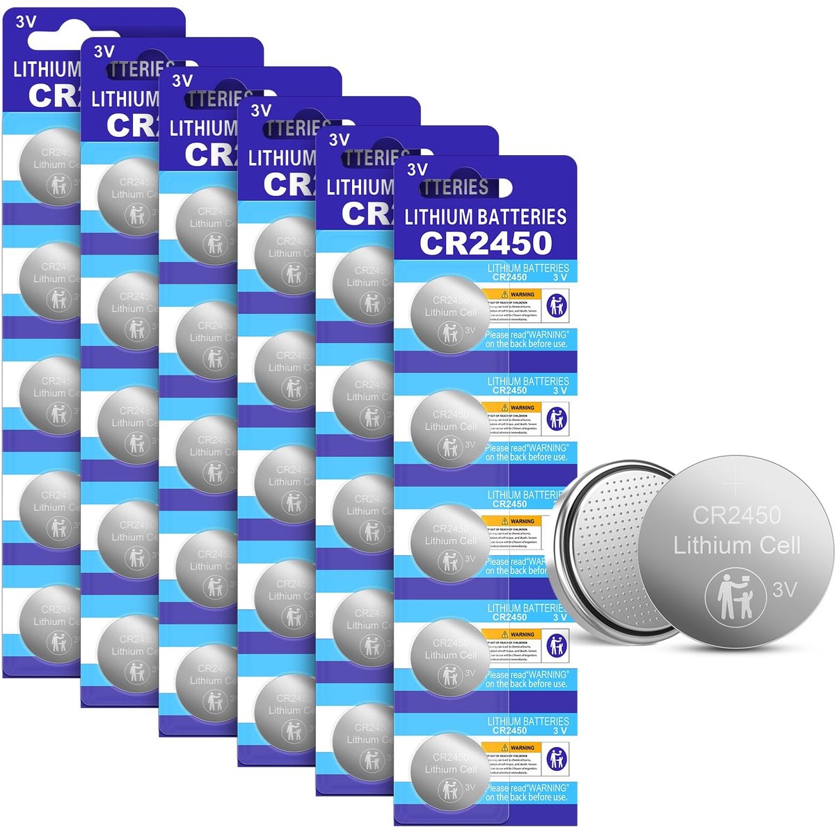 Solidchoice - CR2450 Lithium Knopcelbatterijen, Set van 30