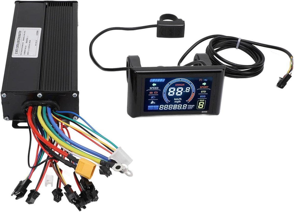Electric scooter controller set 36V 48V 52V - 1500W 2000W 40A - Sine wave motor - Kleur LCD display - ShopVlot