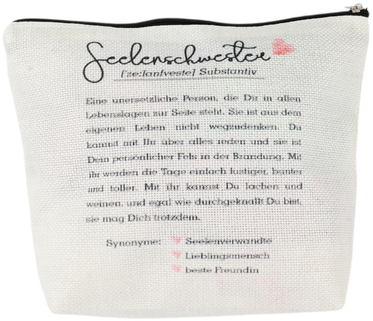 Solidchoice - Linnen Make-uptas voor Dames, 18 x 22 cm