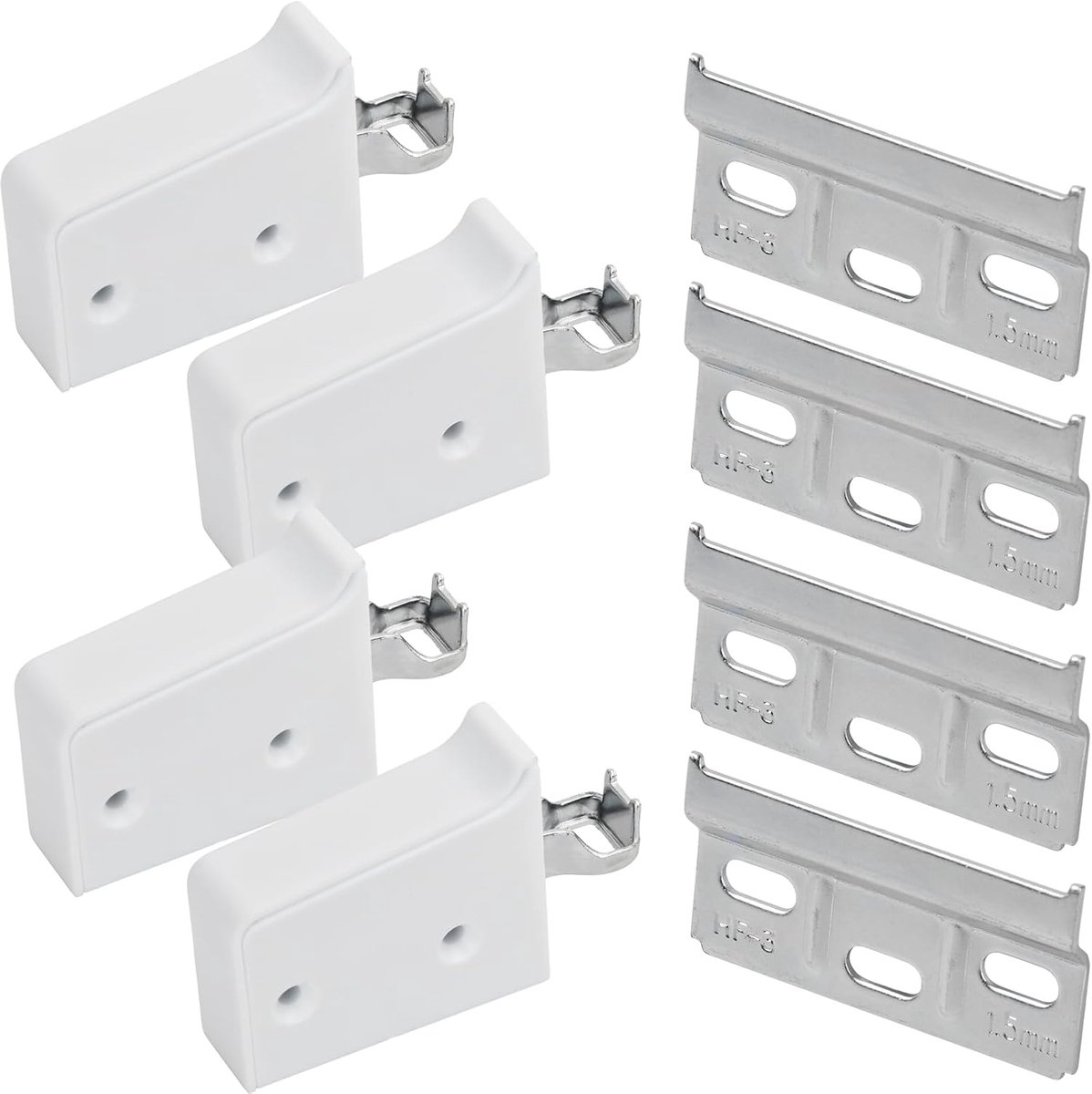 Wandbeugel 4-delig wit - verstelbaar - staal - 150kg draagvermogen - ShopVlot