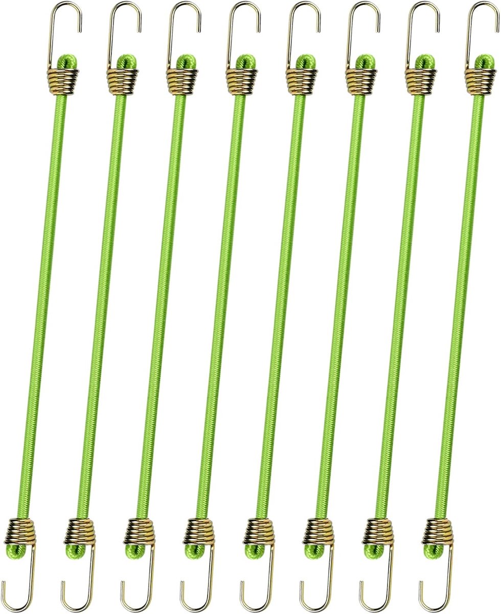 elastische mini-riemen 25 cm - groen - sterk en duurzaam - ideaal voor camping en transport - ShopVlot