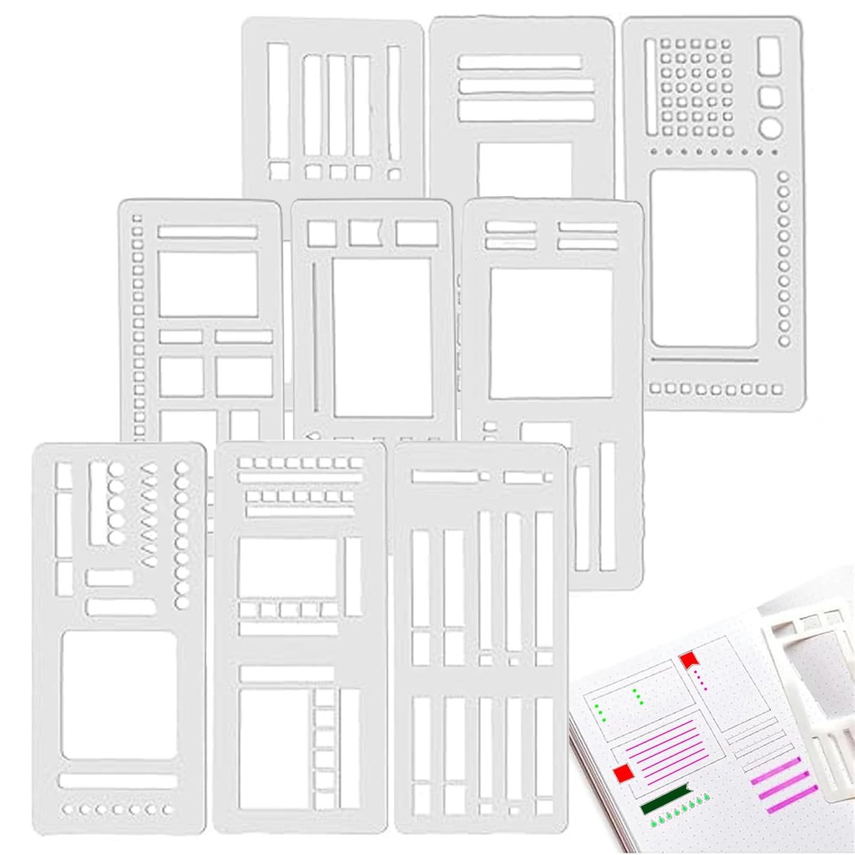 Solidchoice - 9-delige Bullet Journal Accessoires Set voor Creatief Plannen