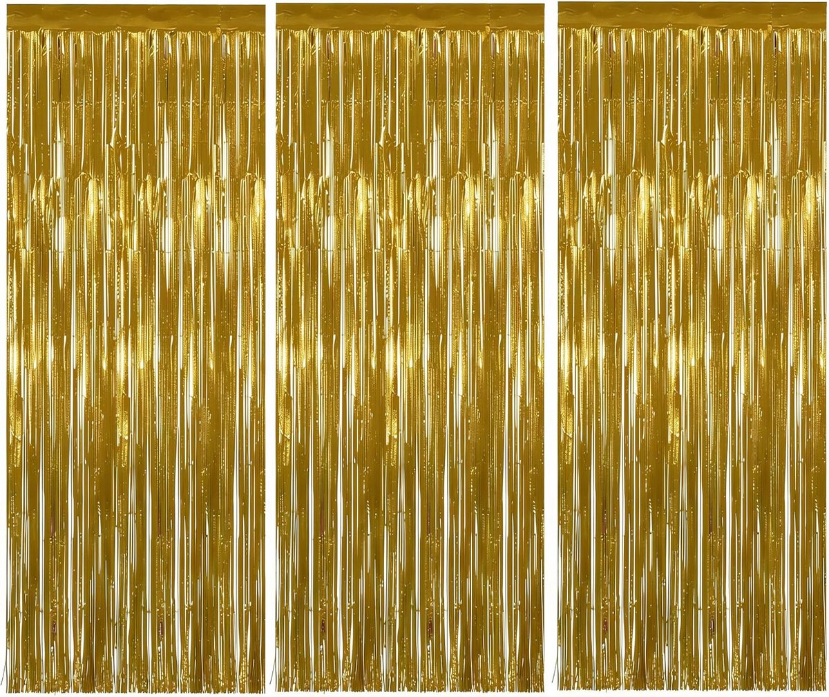 Metaalkleurige gordijnen 1 x 2m - Herbruikbaar - Hoge kwaliteit - Perfect voor feesten - ShopVlot