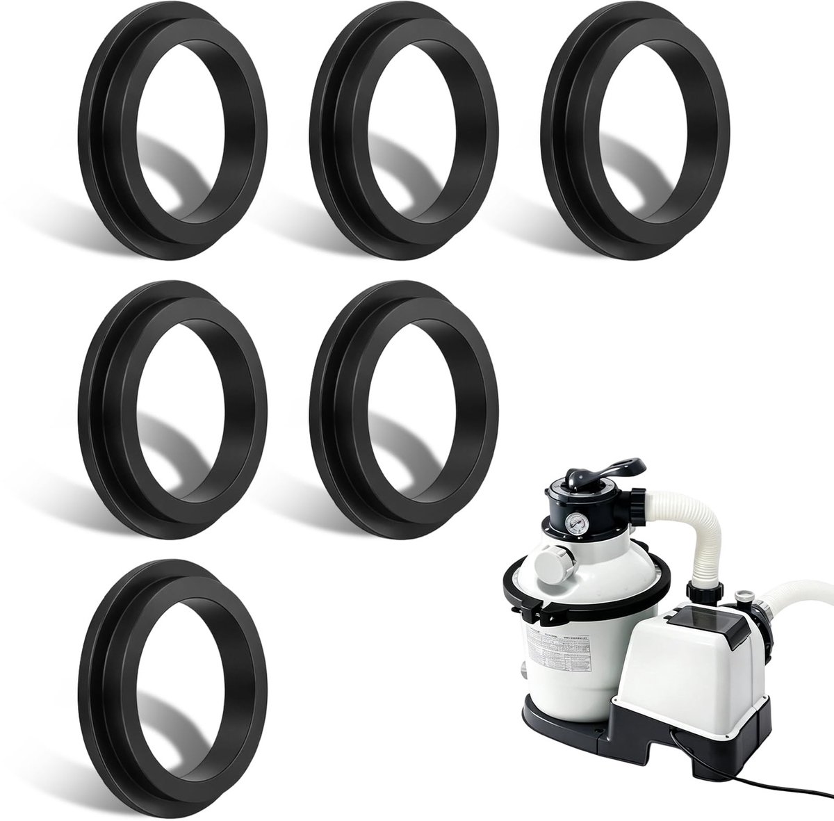 Solidchoice - Set van 6 O-Ringen voor Filterpomp