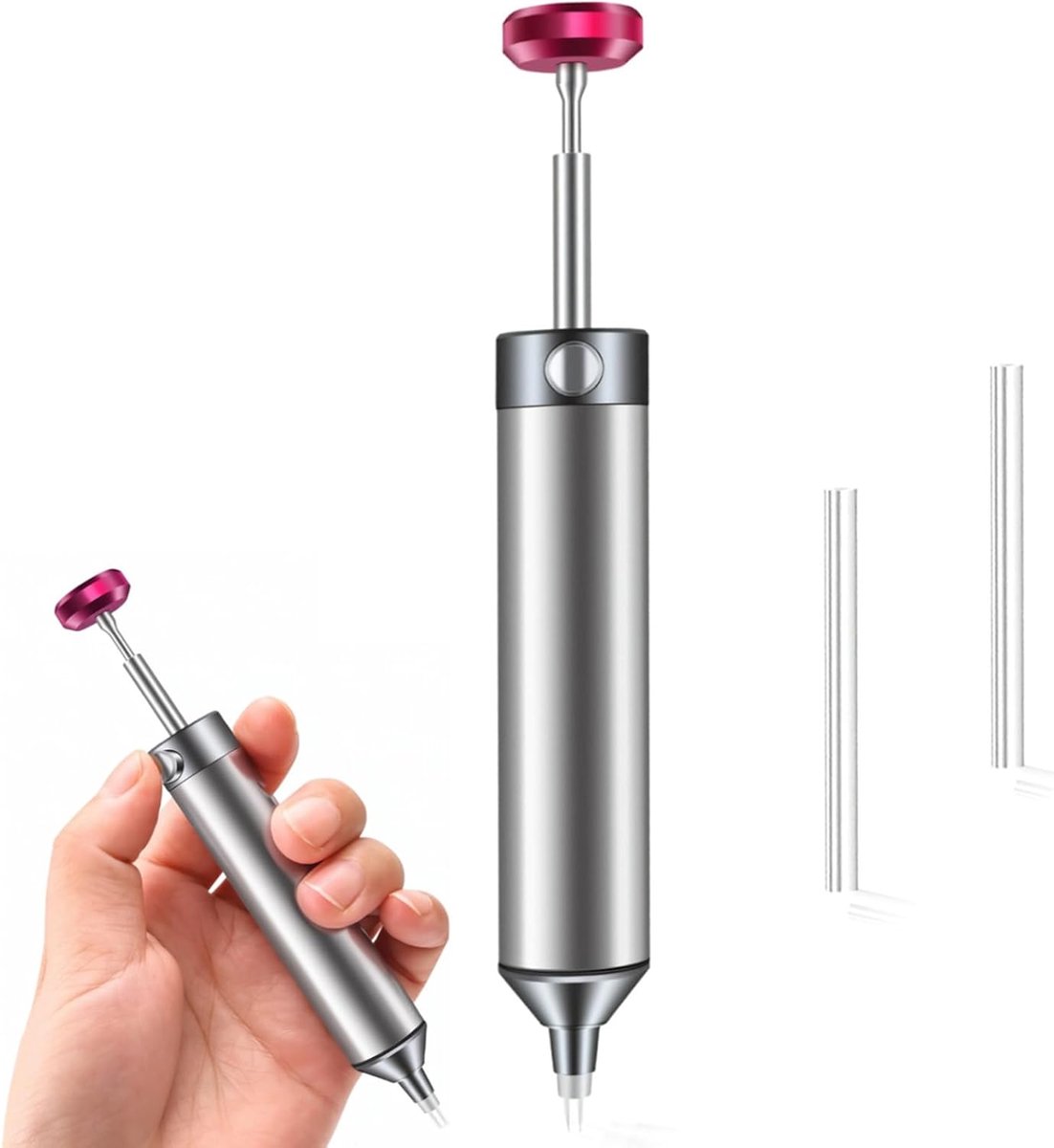 Desoldeerpomp voor metalen - met hittebestendige siliconen tips - handmatig desoldeergereedschap - ShopVlot