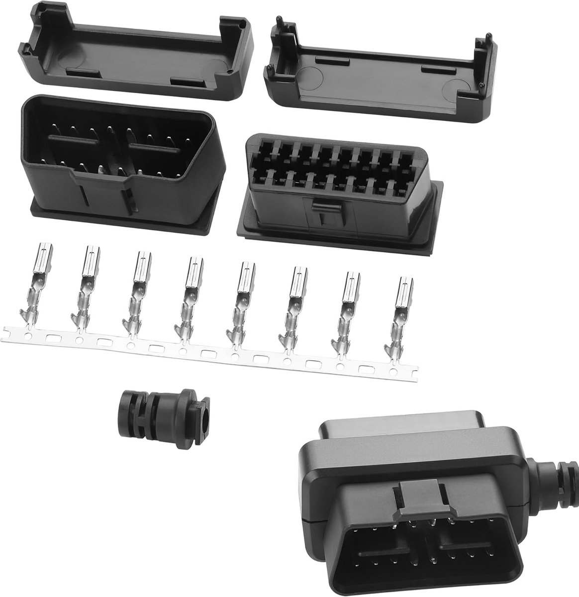 OBD2 16 Pin Adapter Plug - Splitter met brandwerende behuizing - Uitbreidingsconnectoren voor autodiagnose - ShopVlot