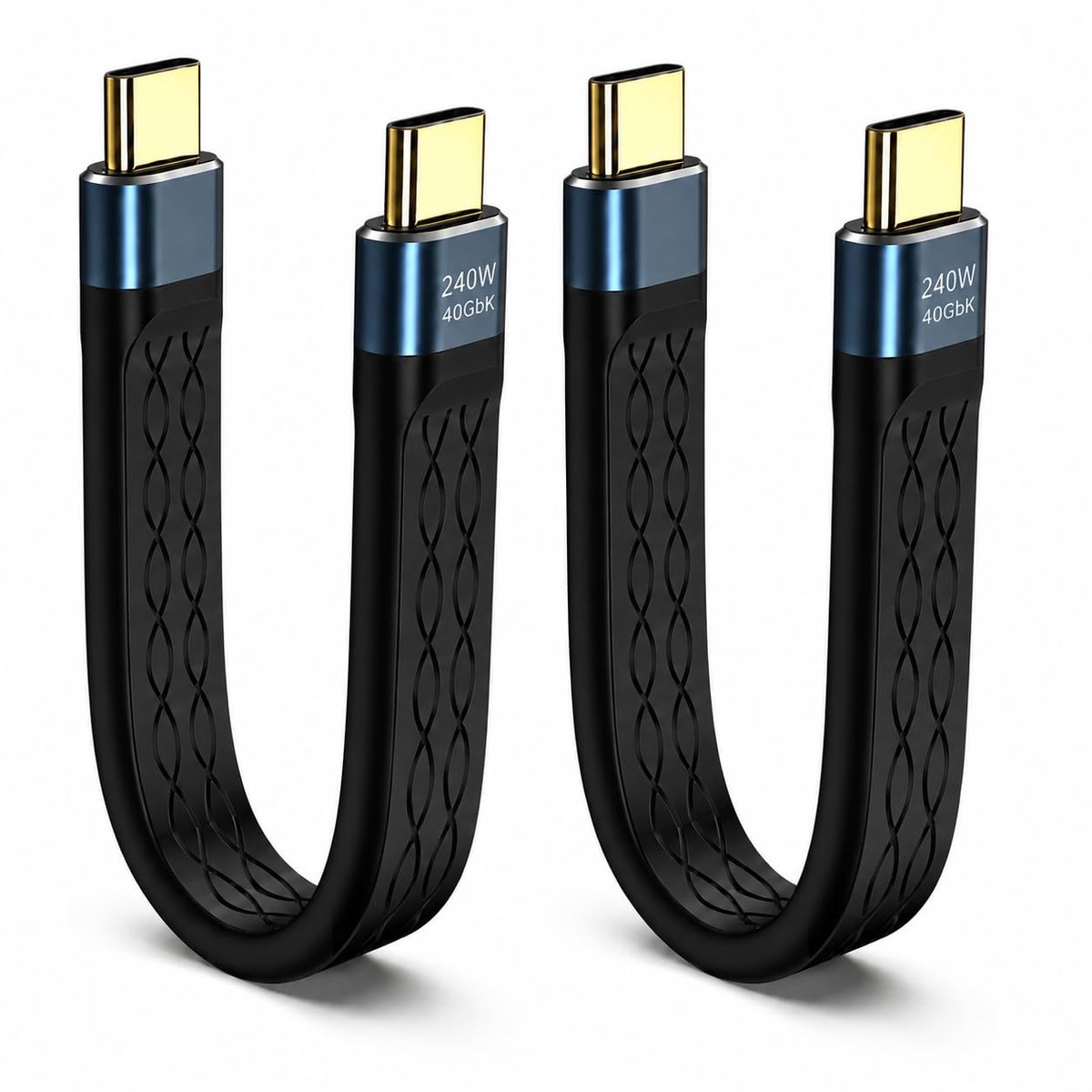 USB C kabel 13 cm - 240 W snel opladen - 40 Gbps 8 K - ideaal voor powerbank - ShopVlot