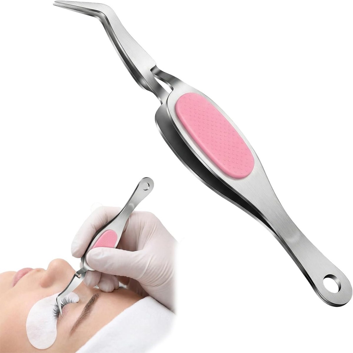 1 Pcs Cross Locking Tweezers van RVS, Gebogen en Rechte Pincet voor Solderen, Sieraden Maken en Elektronica Werkzaamheden