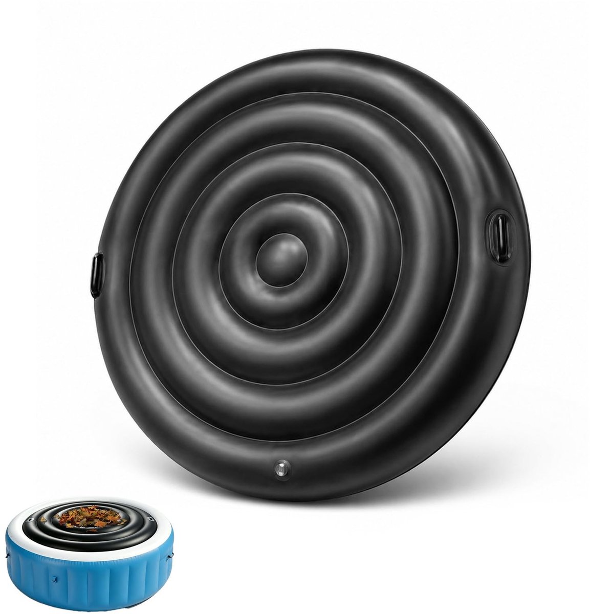 Solidchoice - Ronde Opblaasbare Zwembadafdekking met Handgrepen 165 cm