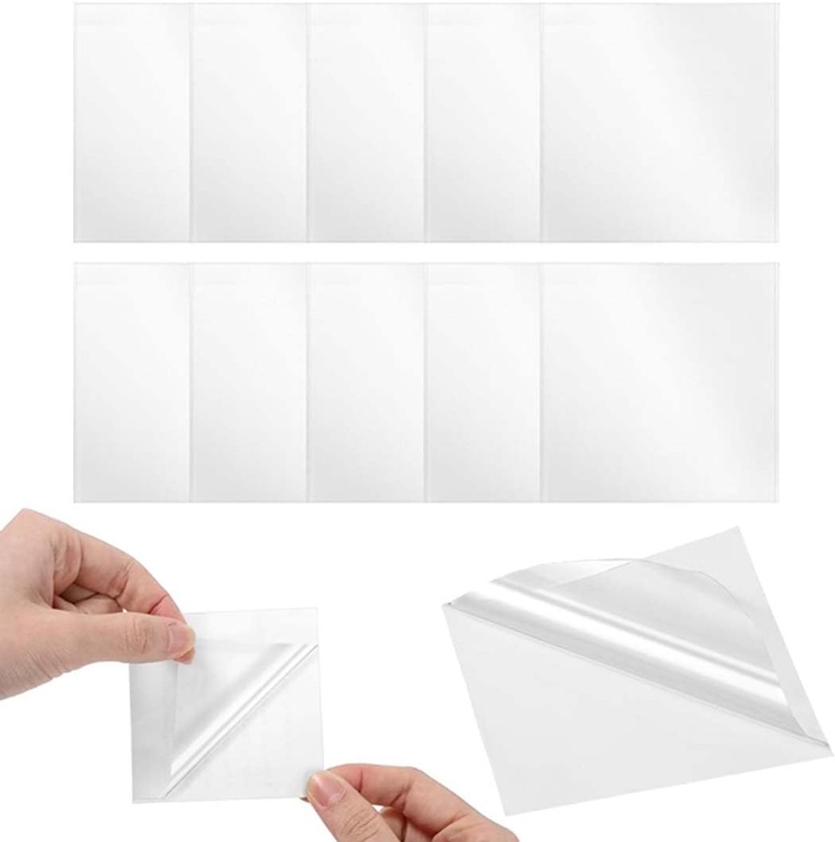 Waterdichte reparatiepatches 7x7 cm - zelfklevend - transparant - ideaal voor het repareren van gordijnen en matrassen - ShopVlot