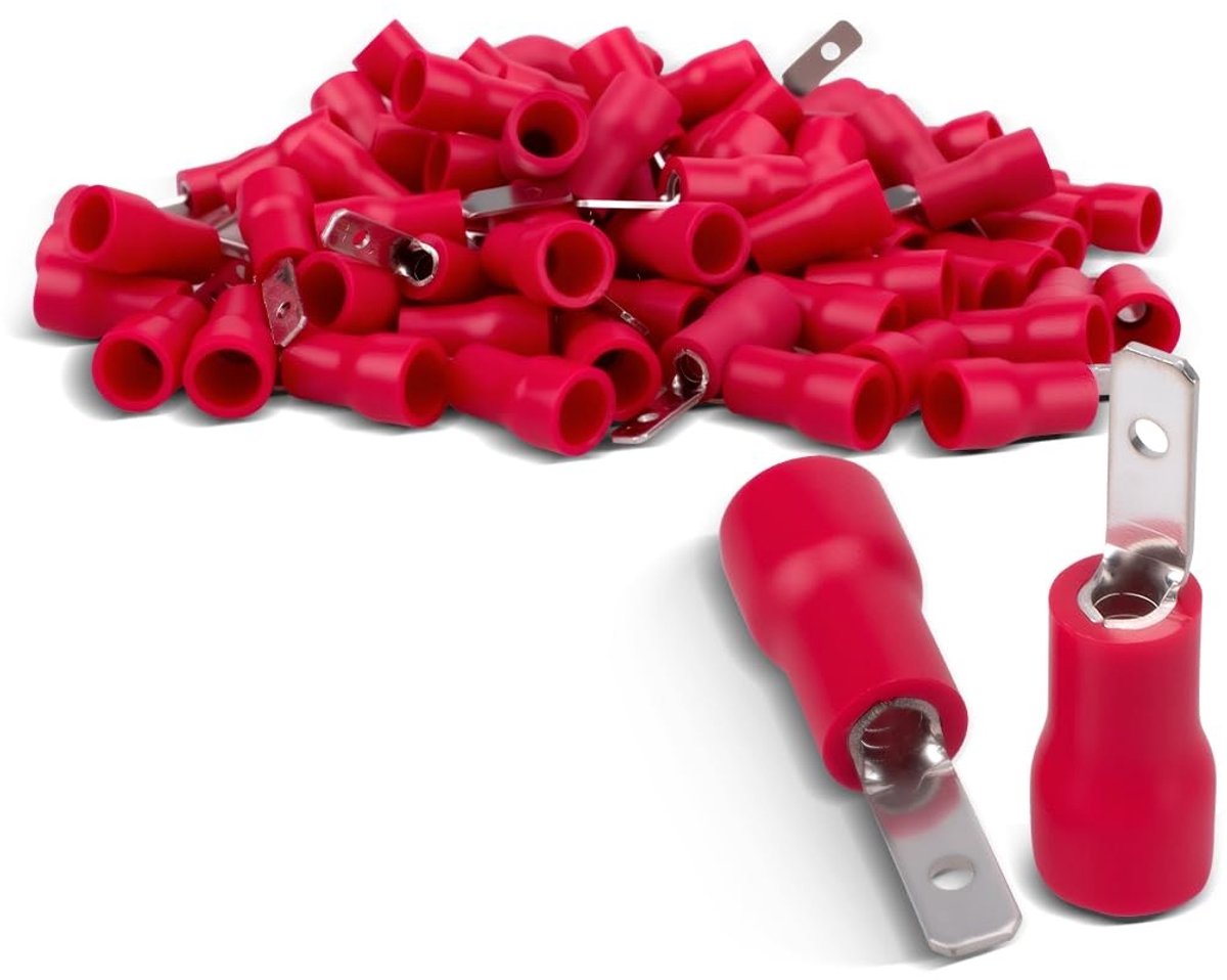 Solidchoice - 100 Stuks PVC Geïsoleerde Spade Connectoren voor Kabels