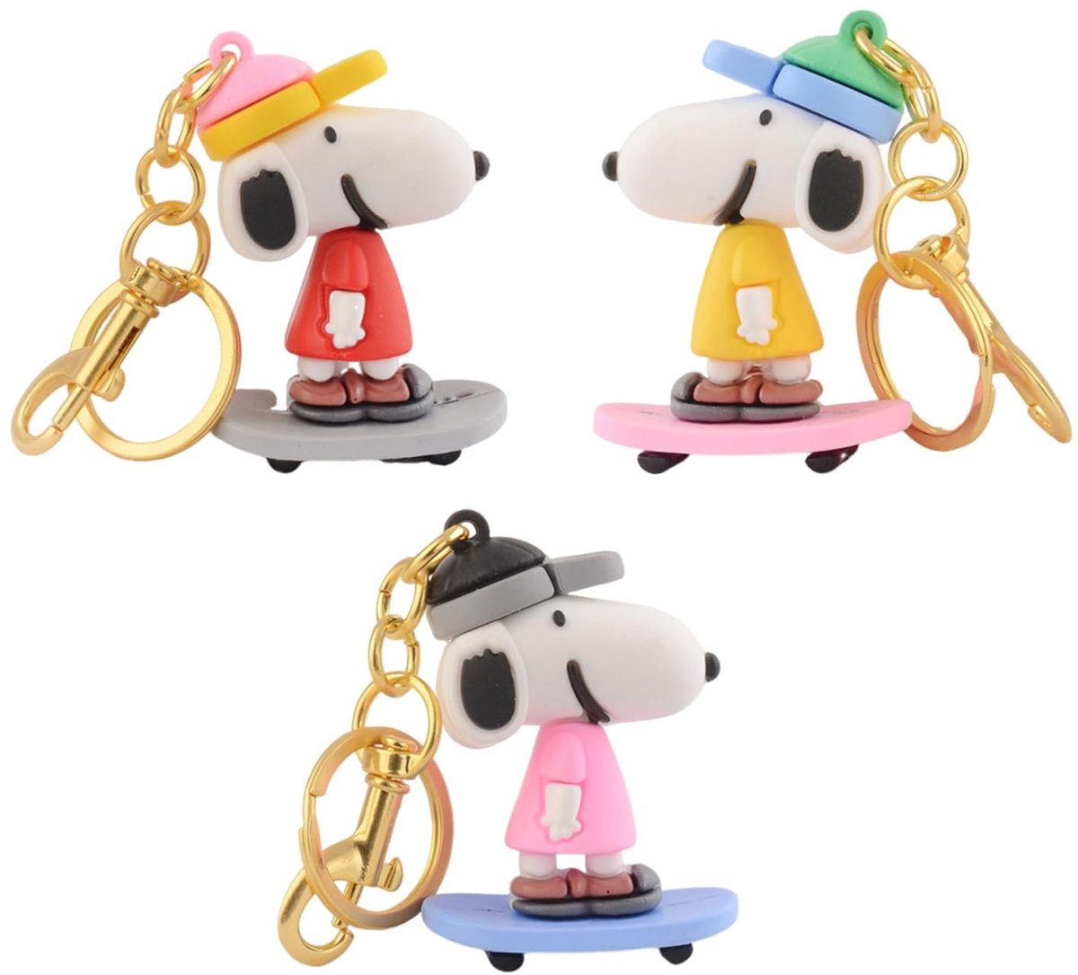 Solidchoice - Set van 3 Sleutelhangers met Cartoon Figuren