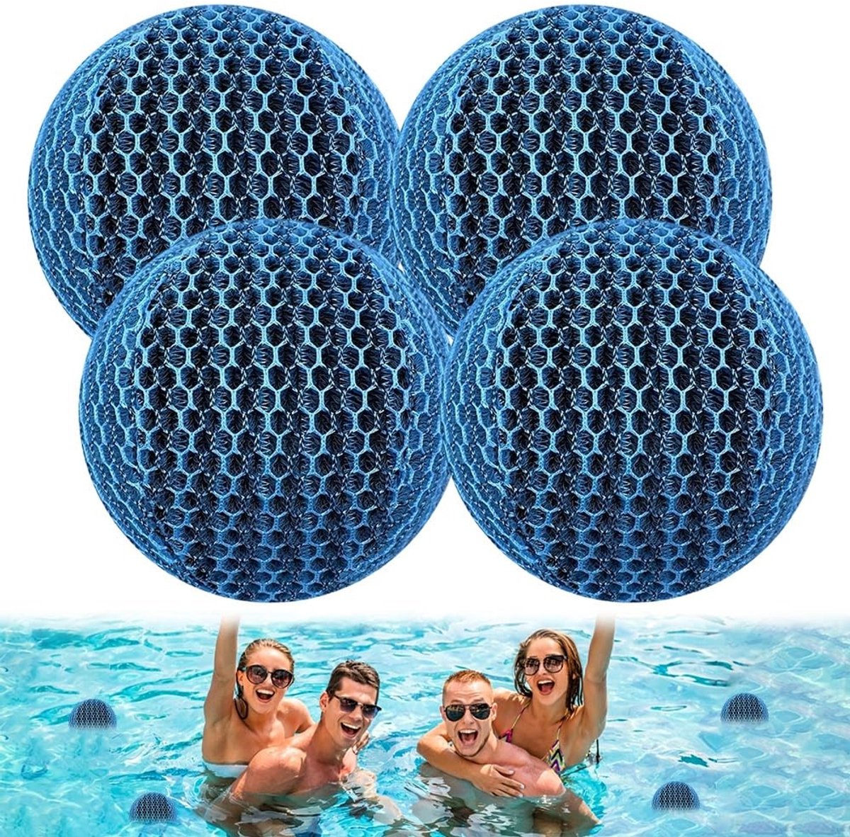 Solidchoice - Set van 4 Reusable Scum Absorbing Sponzen voor Jacuzzi en Zwembad