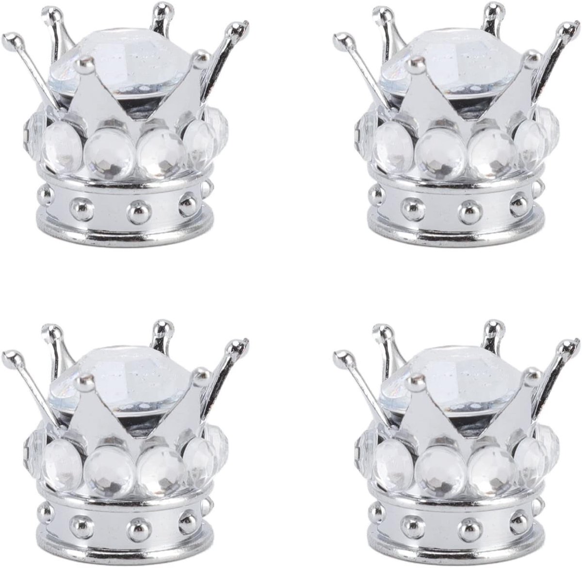 4 Stuks Ventieldeksel in Diamantstijl voor Auto's en Fietsen - Universele Ventieltools voor Bandreparatie en Onderhoud