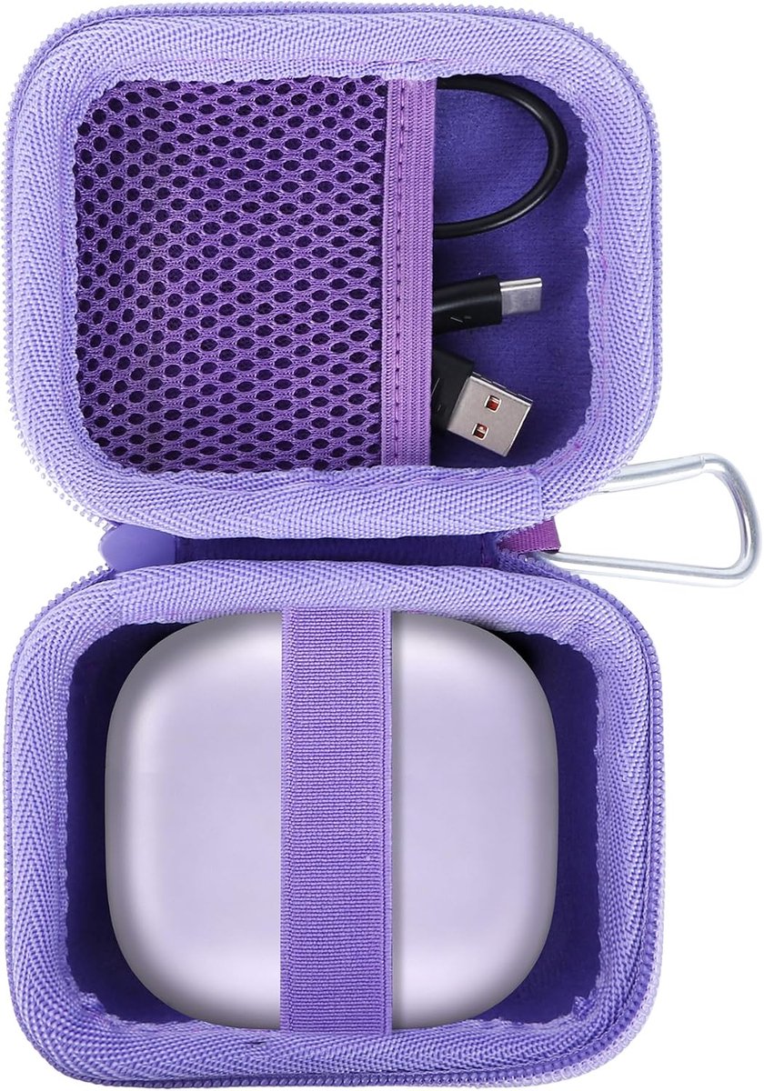 Lebakort Harde Hoes Compatibel met SHOKZ OpenFit 2+ / OpenFit 2 / OpenFit Air Open-Ear Hoofdtelefoons (Paars) - ShopVlot