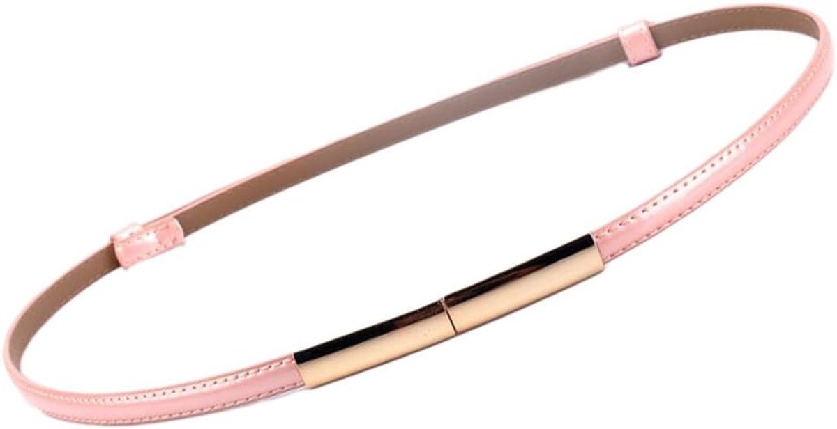 Oyccen Women's Leather Belt Thin Belt with Alloy Buckle for Women Dress with Belt Decorative, pink - ShopVlot