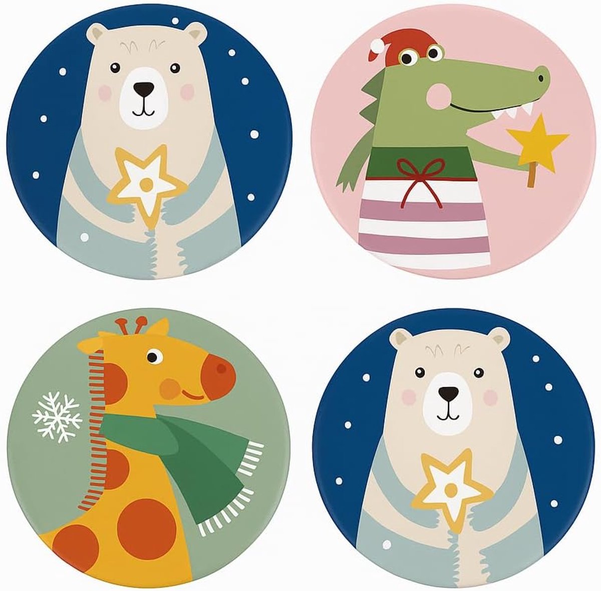 MC-Trend Set van 4 handwarmers, zakwarmers, herbruikbaar, kinderen, kerstcadeau, adventskalender, kniktas, broekzak - ShopVlot