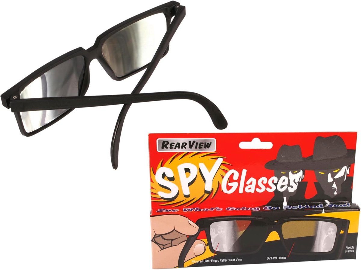 Spy sunglasses - see with mirrors at the back - with side mirror in the bracket - ShopVlot