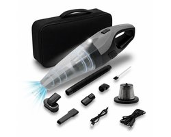 STAUS&BACH Kruimelzuiger met licht - Lichtgewicht kruimeldief snoerloos - Handstofzuiger voor auto - SuperNova - Zwart