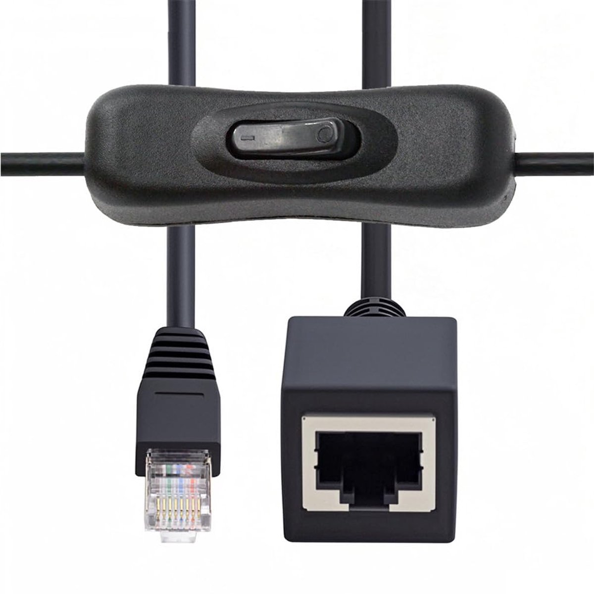 Cablecc RJ45 extension cable with 304 signal switch on/off CAT6 8P8C STP UTP male to female LAN Ethernet network patch - ShopVlot