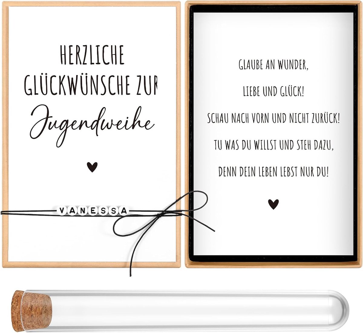 Namalu Geschenkset Voor Jeugdwijding - Gepersonaliseerd Geldcadeau Voor Jeugdwijding Met Letterkralen Voor - ShopVlot