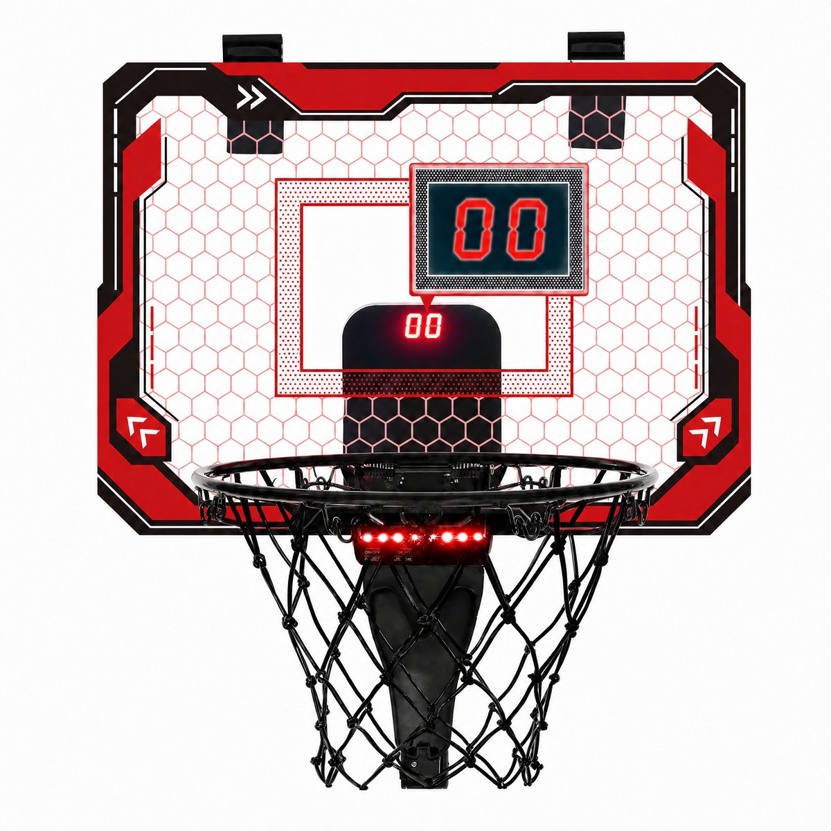Atlasyx basketbalring - Mini basketbal set - Mini basketbalring - Sport speelgoed - LED-Verlichting - 4 Ballen - 38,3 x 28 x 6,8cm