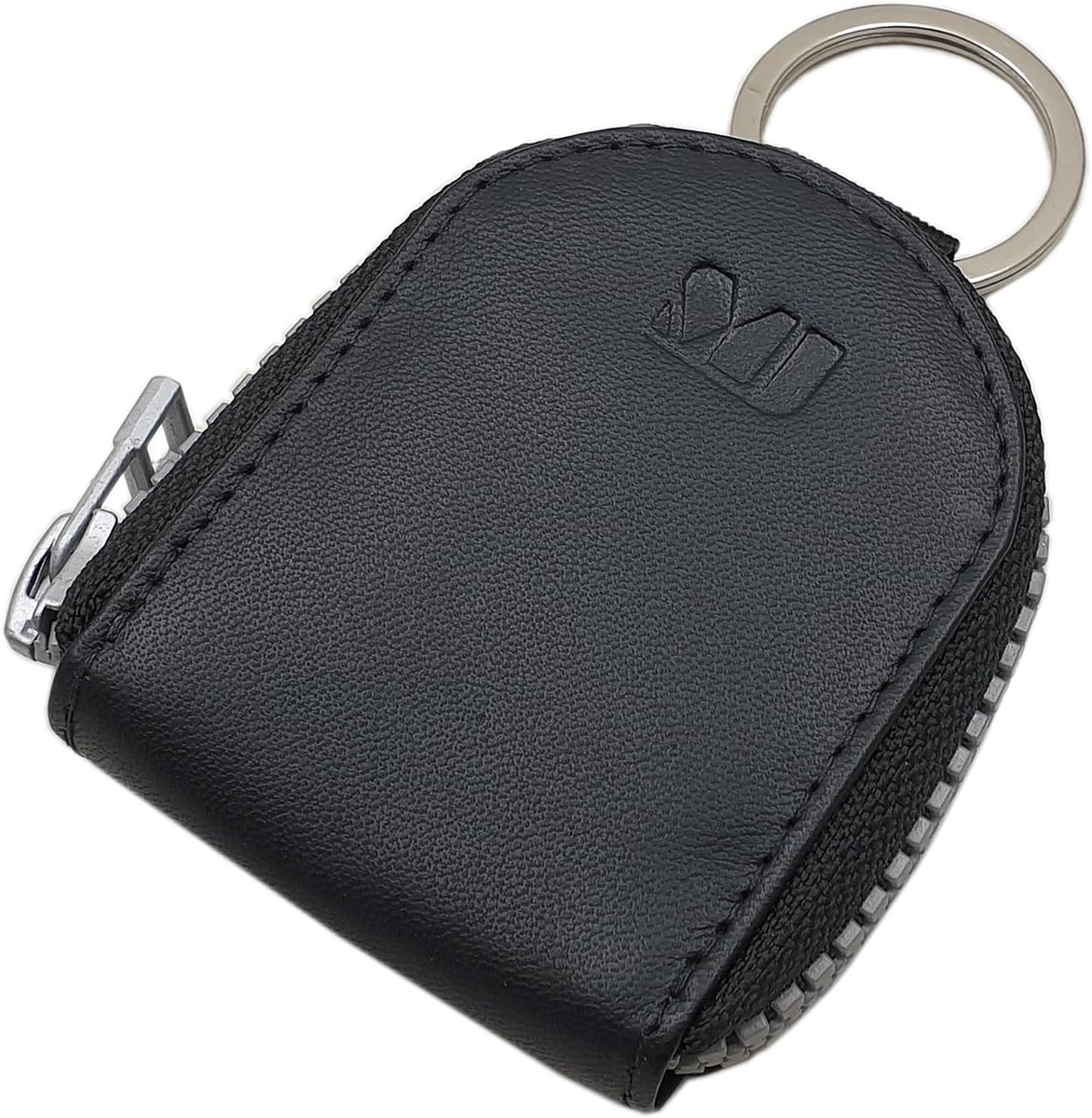 Goatskin Nappa Wallet / Wallet / Wallet / Wallet with Key Ring in Black, Black, One Size, Modern - ShopVlot