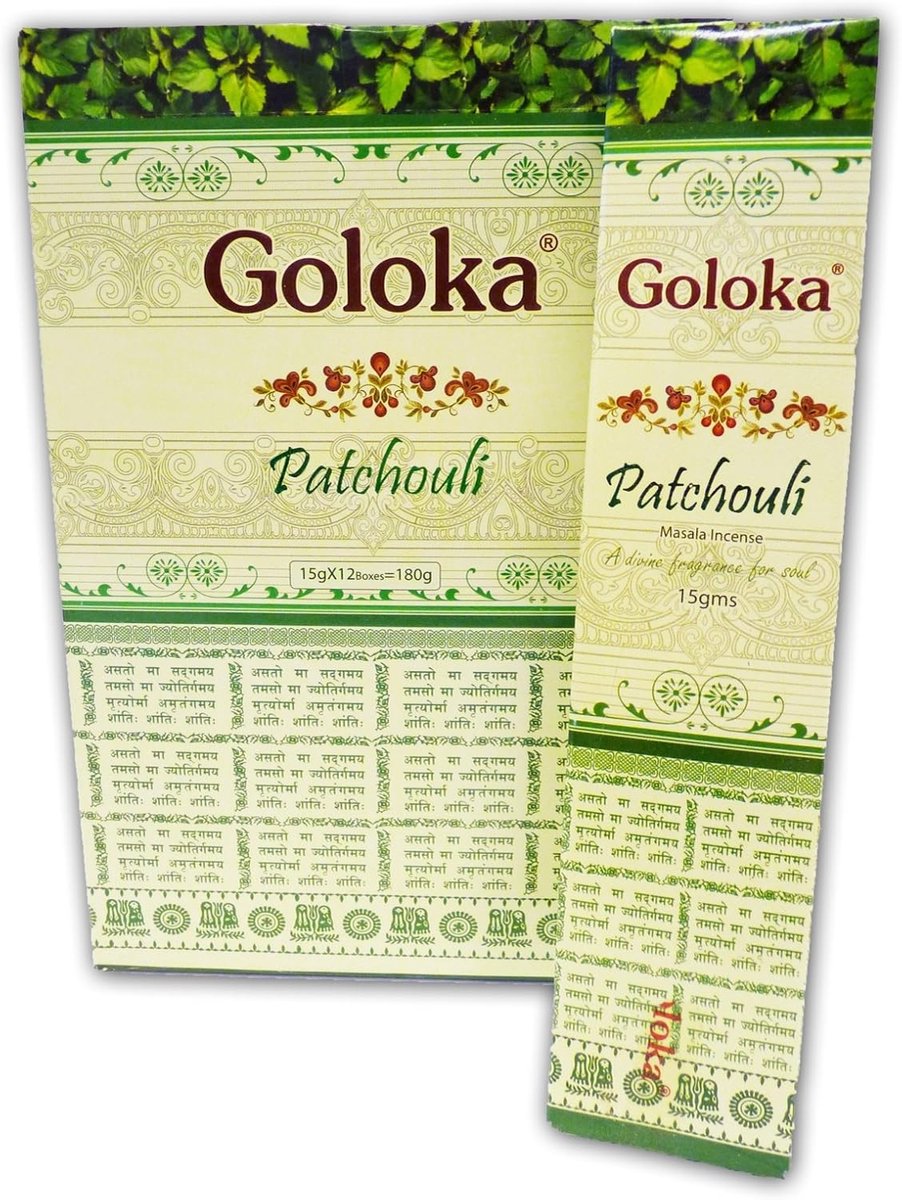Wierook Patchouli 15 g - 12 Packs - Geschikt voor thuis - Eenvoudig in gebruik - ShopVlot