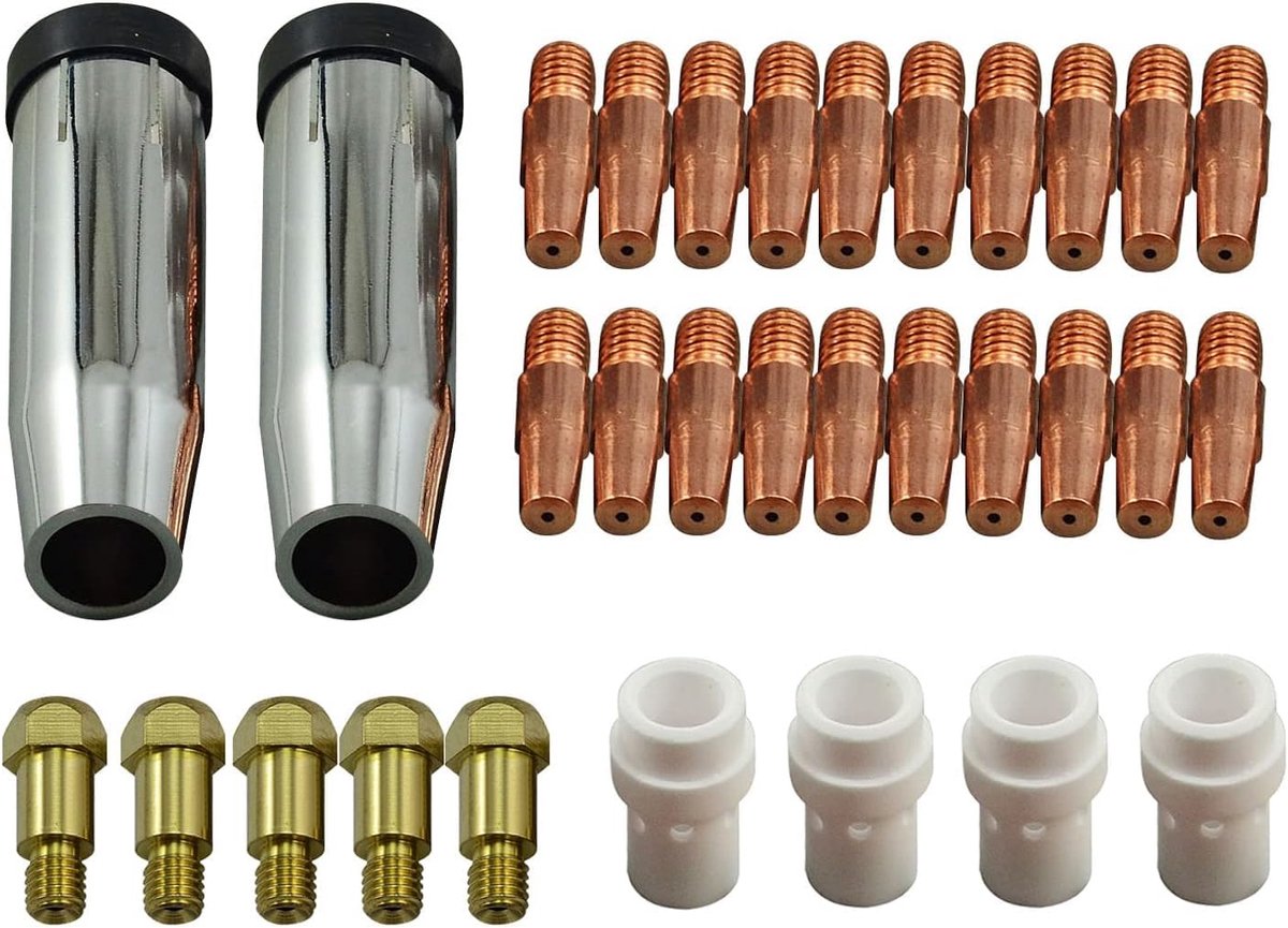 MIG MAG lasdraad contactpunt 1.2mm - gasmondstuk en difusor - 31 stuks voor optimale lasprestaties - ShopVlot