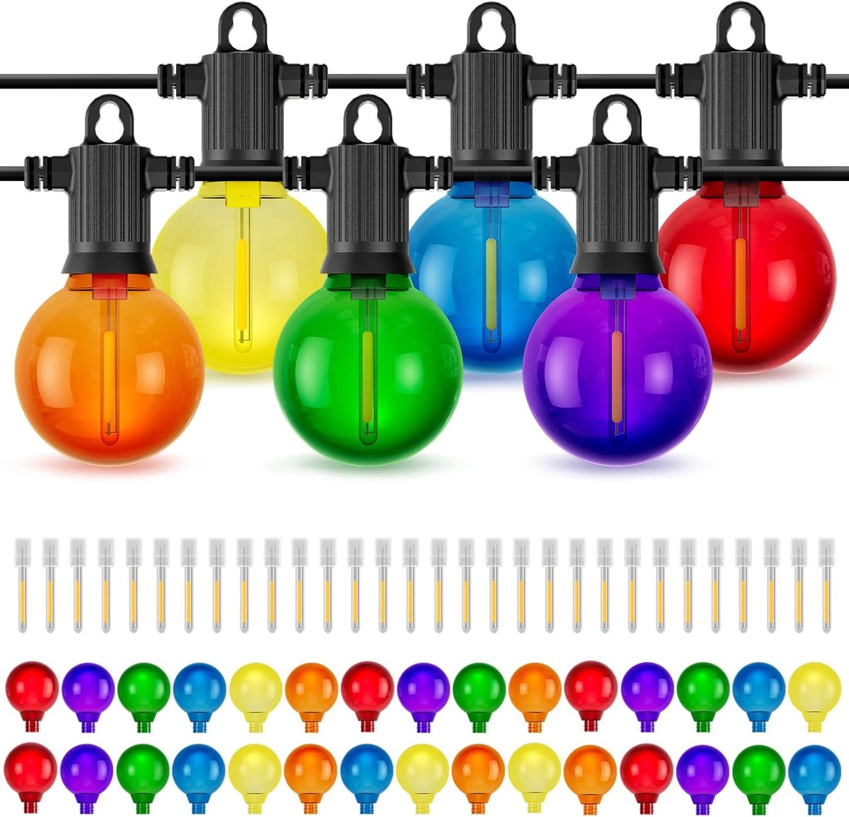 ZOTOYI G40 Accessory Lights for LED Garden Lights – 30 Pieces IP65 Shatterproof Plastic Bulbs for - ShopVlot