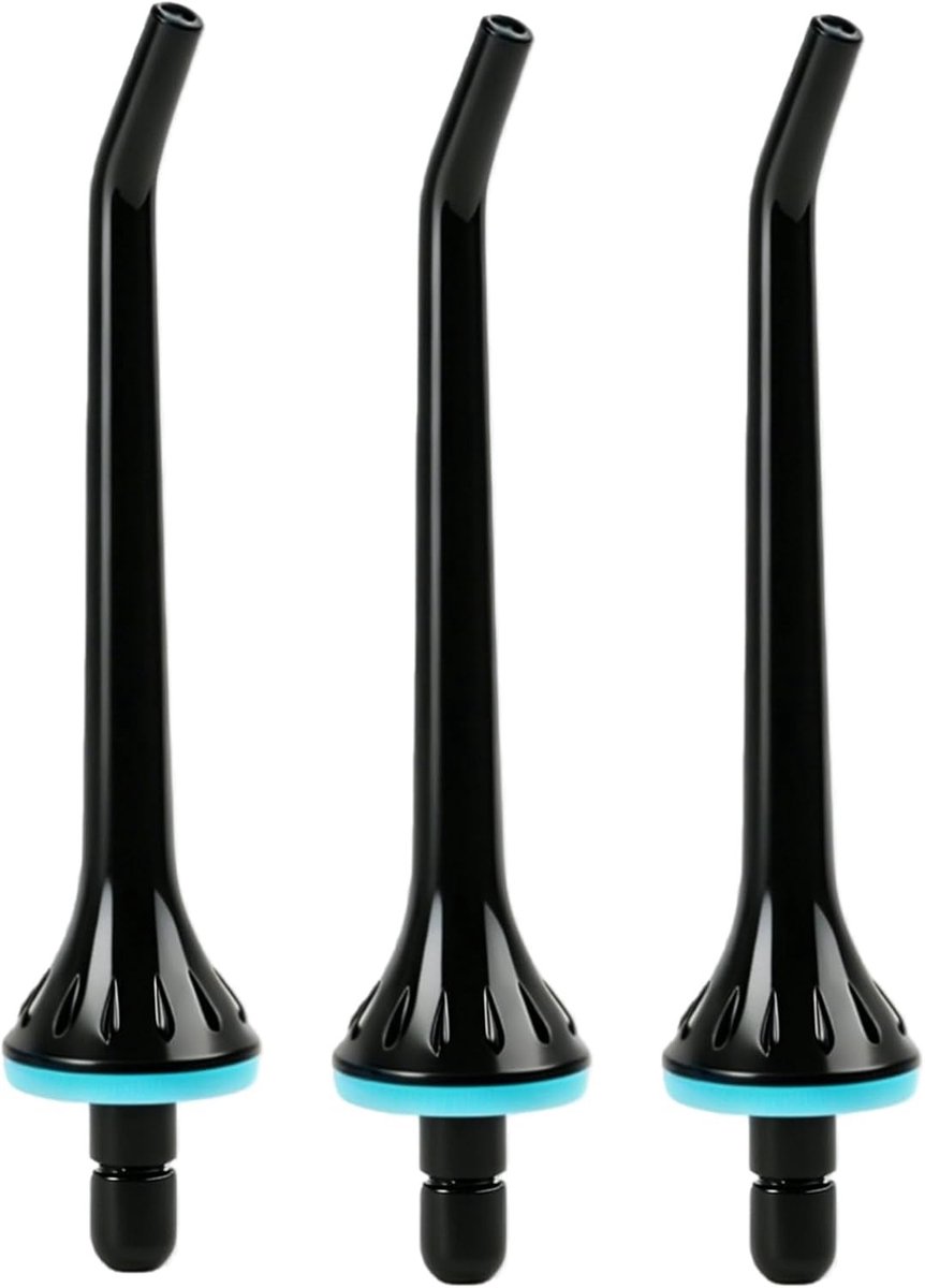 Reservepunten voor waterflosser, monddouche opzetstukken, Jet Tip mondstuk - 3 stuks, hoogwaardig ABS-materiaal, zwart, voor optimale mondhygiëne