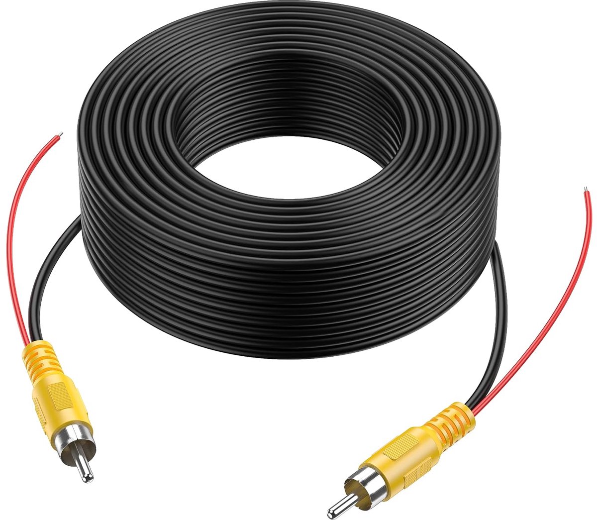 15M Cinch RCA Phono Extension Cable for Parking Aid Rear View Truck Monitor Camera CCTV 50FT Connection Cable with Red - ShopVlot