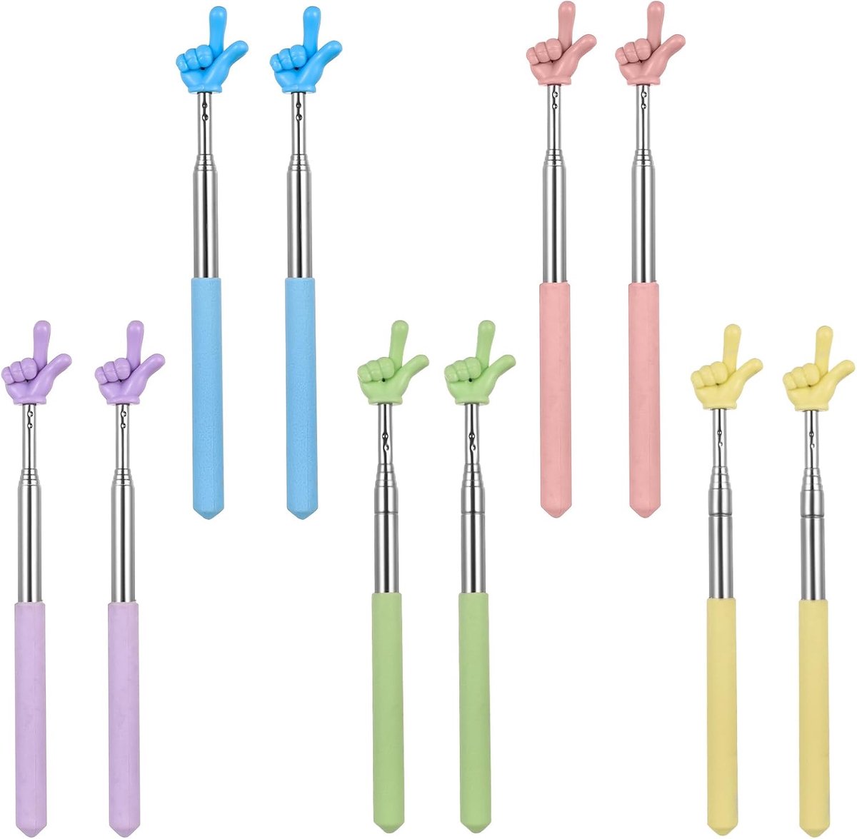 10 Pcs Breakable Point Rod Breakable Pointing Rod Finger, Index Finger Rod, Telescopic Teacher Point, Colorful Finger - ShopVlot