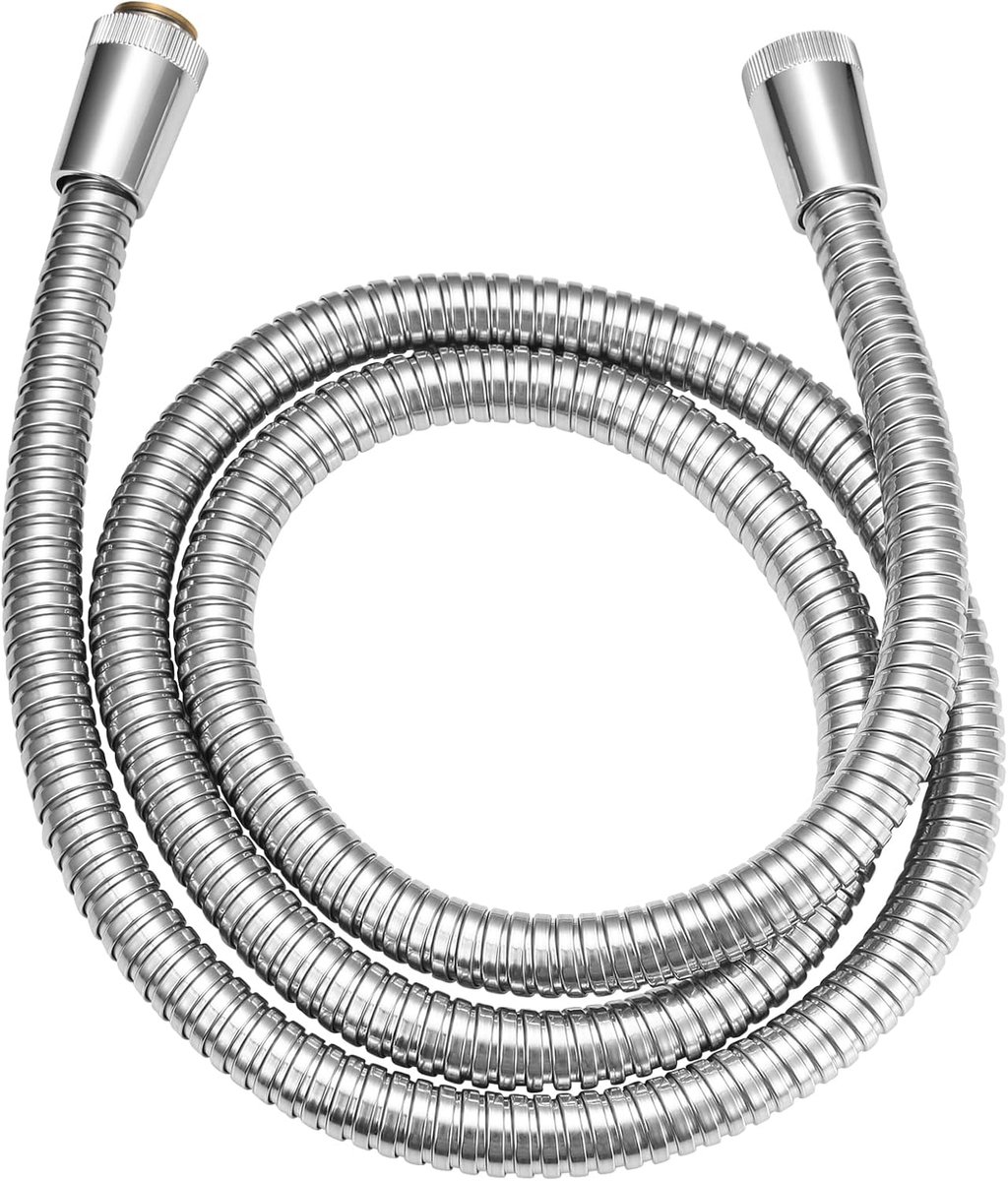 Flexible shower hose, 1.80 m, stainless steel, shower hose 180 cm, shower hose with universal connection, 360° twist - ShopVlot