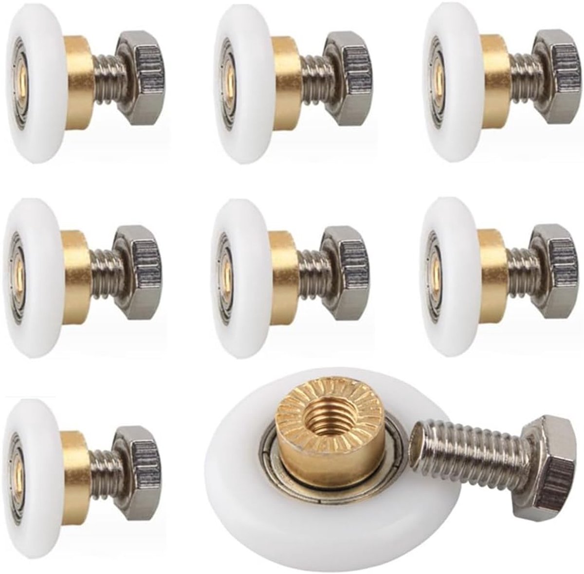 Pack of 8 Shower Rolls Replacement Rolls for Shower Door, Diameter 20 mm, for Shower Door, Sliding Door, Wheels, Walk - ShopVlot